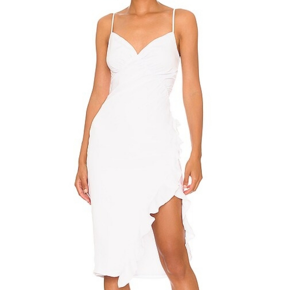 Chic Asymmetrical White Dress